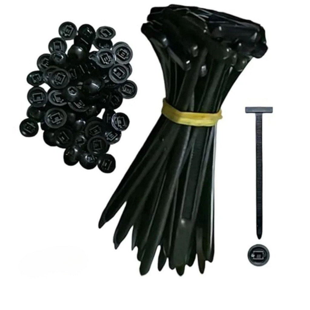 Kit 20/50/100 Unidades De Abraçadeiras Com Travamento Automático em T Fivela Universal De Nylon