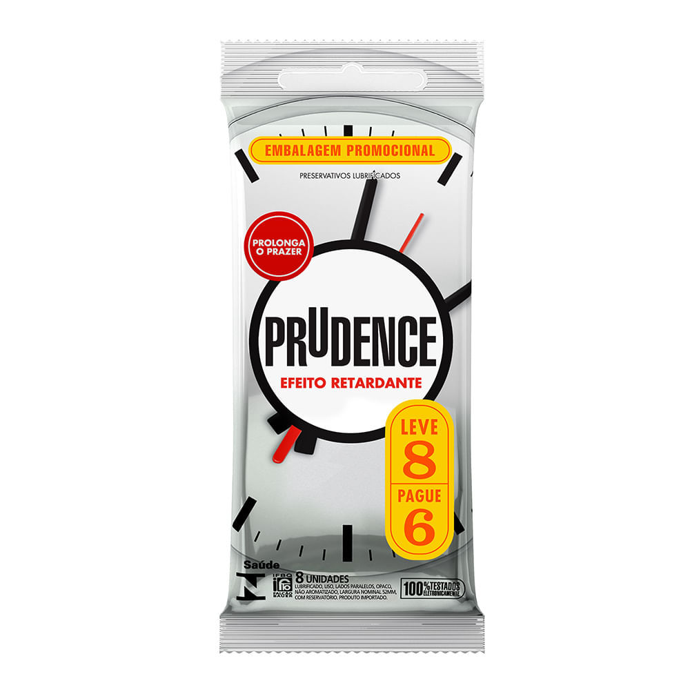 Preservativo Prudence Efeito Retardante Leve 8 Pague 6 em Oferta na Shopee