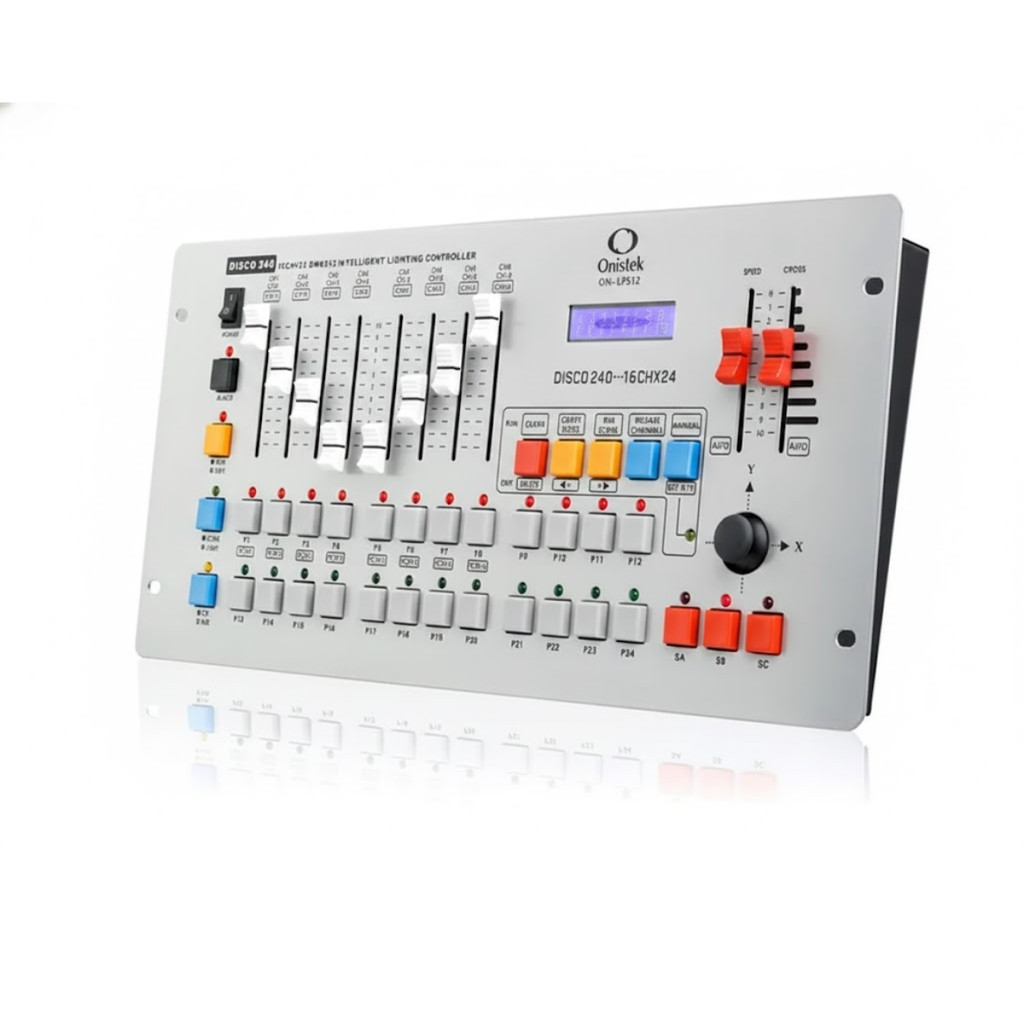 Mesa Controladora de Luz DMX 192 Canais Onistek ON-LP512 Profissional