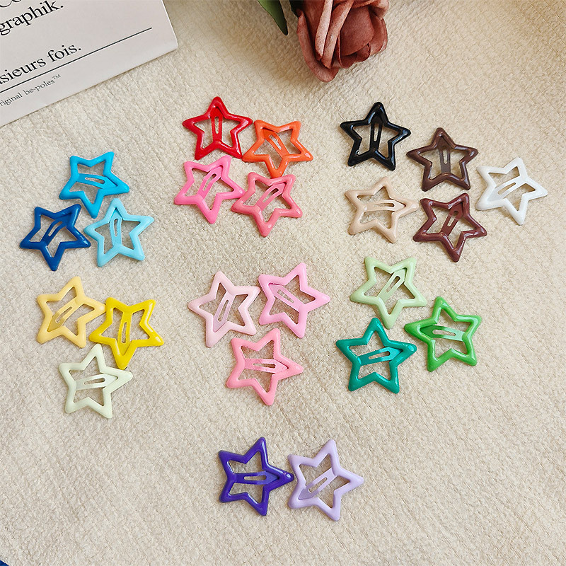 10/30PCS Clipe de Cabelo Estrela de Dopamina | Presilhas Coloridas e Antiderrapantes para Mulheres e Meninas. em Oferta na Shopee