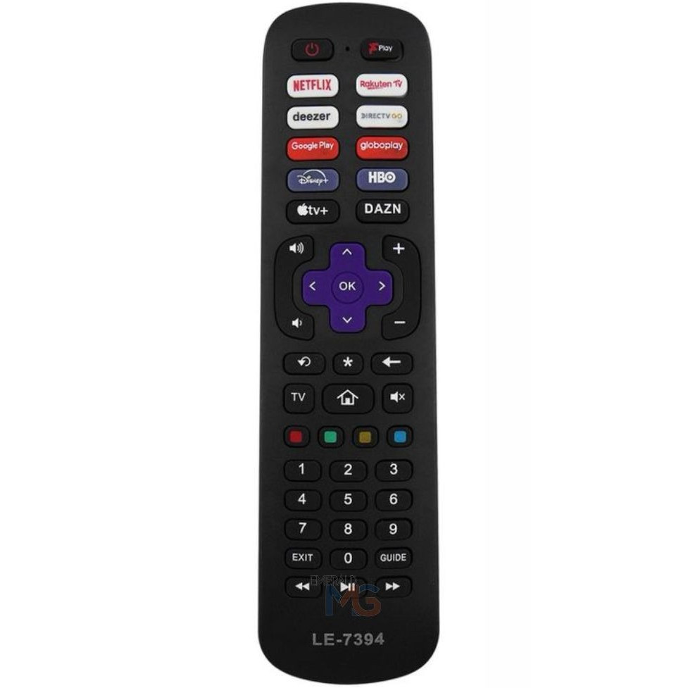 Controle Remoto Tv Universal Compatível Roku TCL AOC Philco Semp Smart Todos Modelos Roku Netflix Deezer