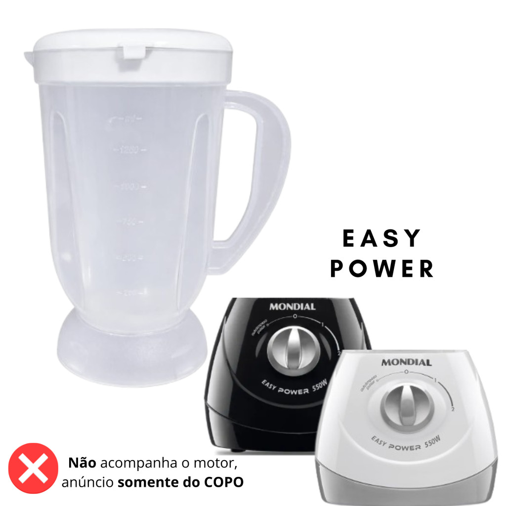 Copo Completo Para Liquidificador Mondial Easy Power 1500ml
