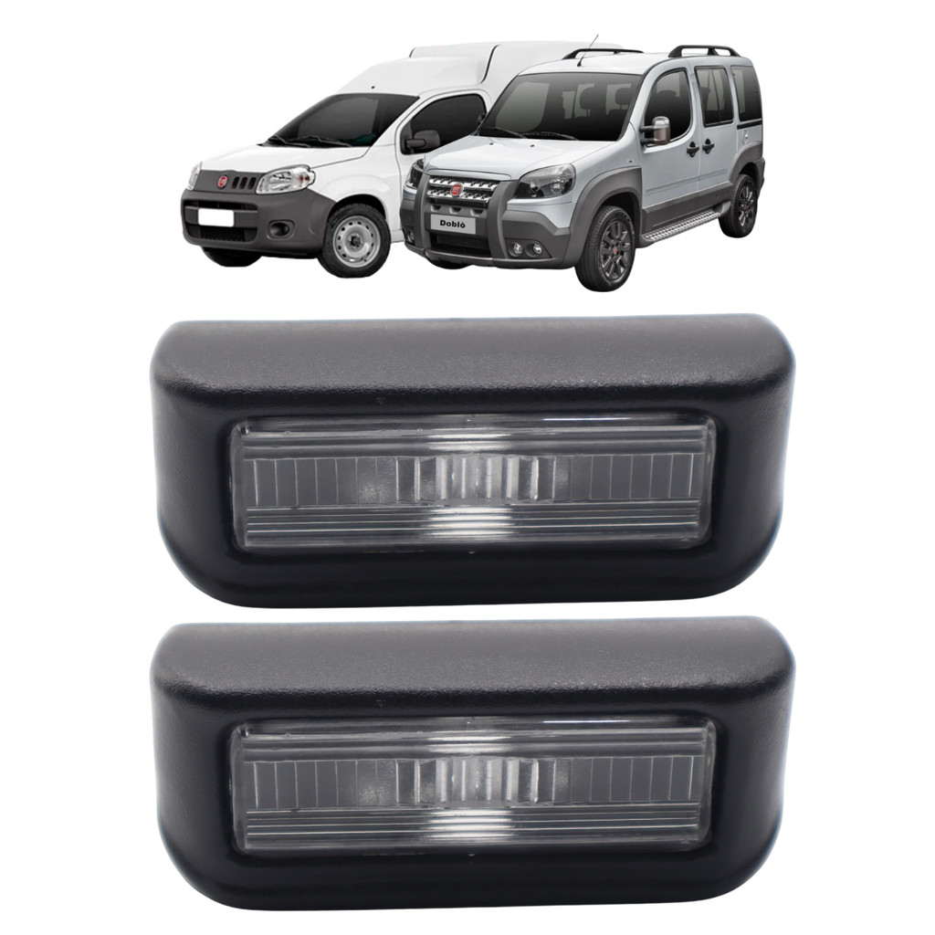 Par De Lanterna Luz De Placa Doblo 2002 Até 2021 Fiorino 2013 Até 2021 Sem Soquete