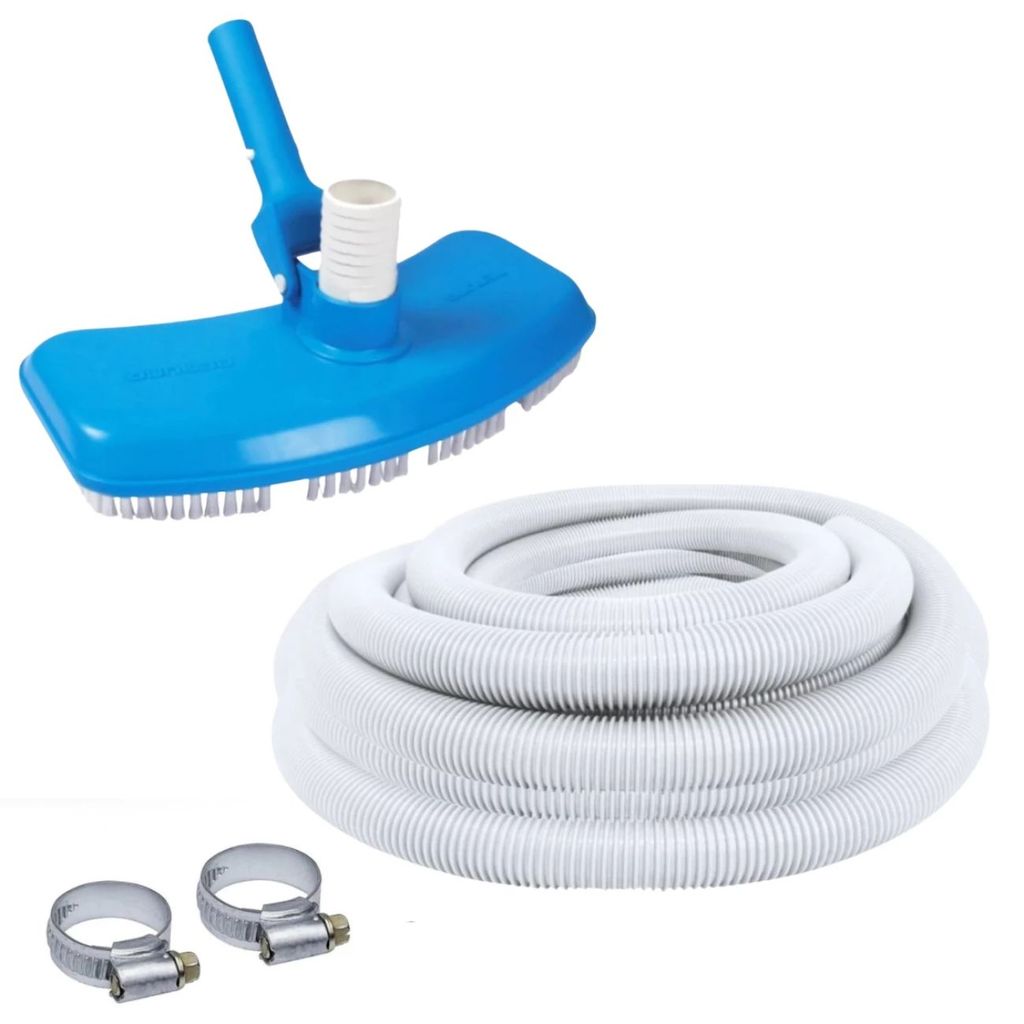 Kit Limpeza Piscina Aspirador Asa Delta Escova + Mangueira 4m