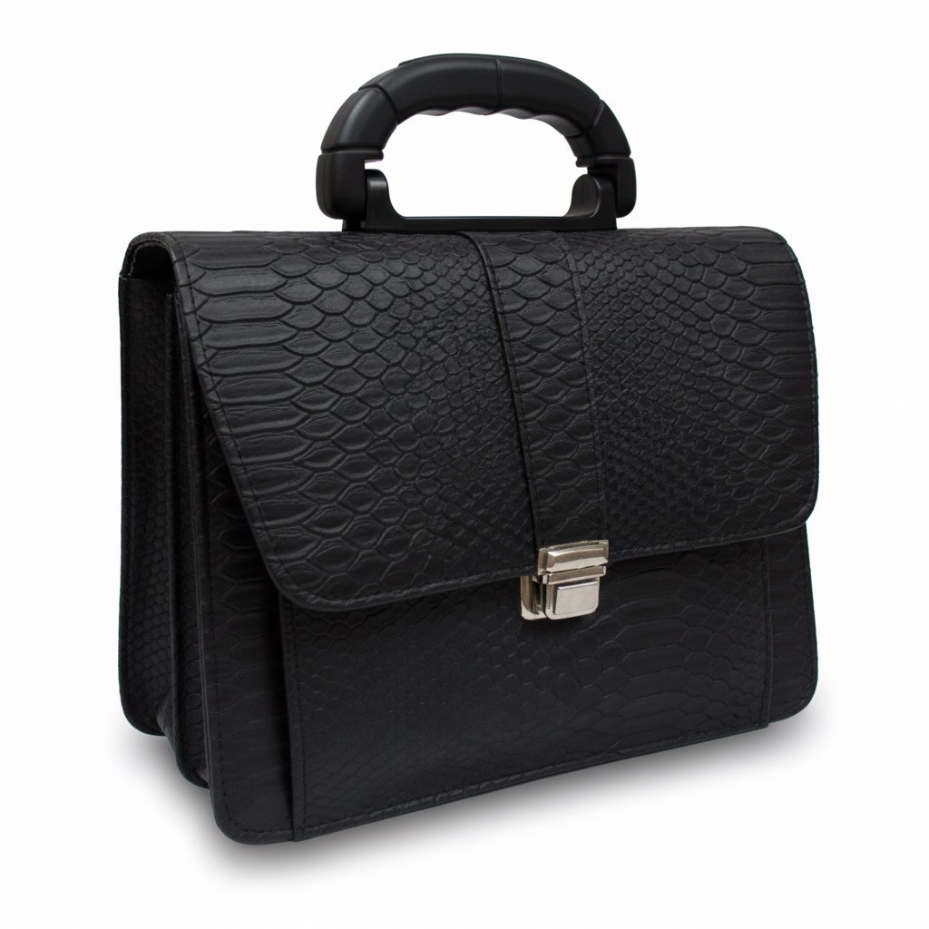 Pasta Bolsa Capanga CCB 25cm Escama Preta AP R1518-A Rava