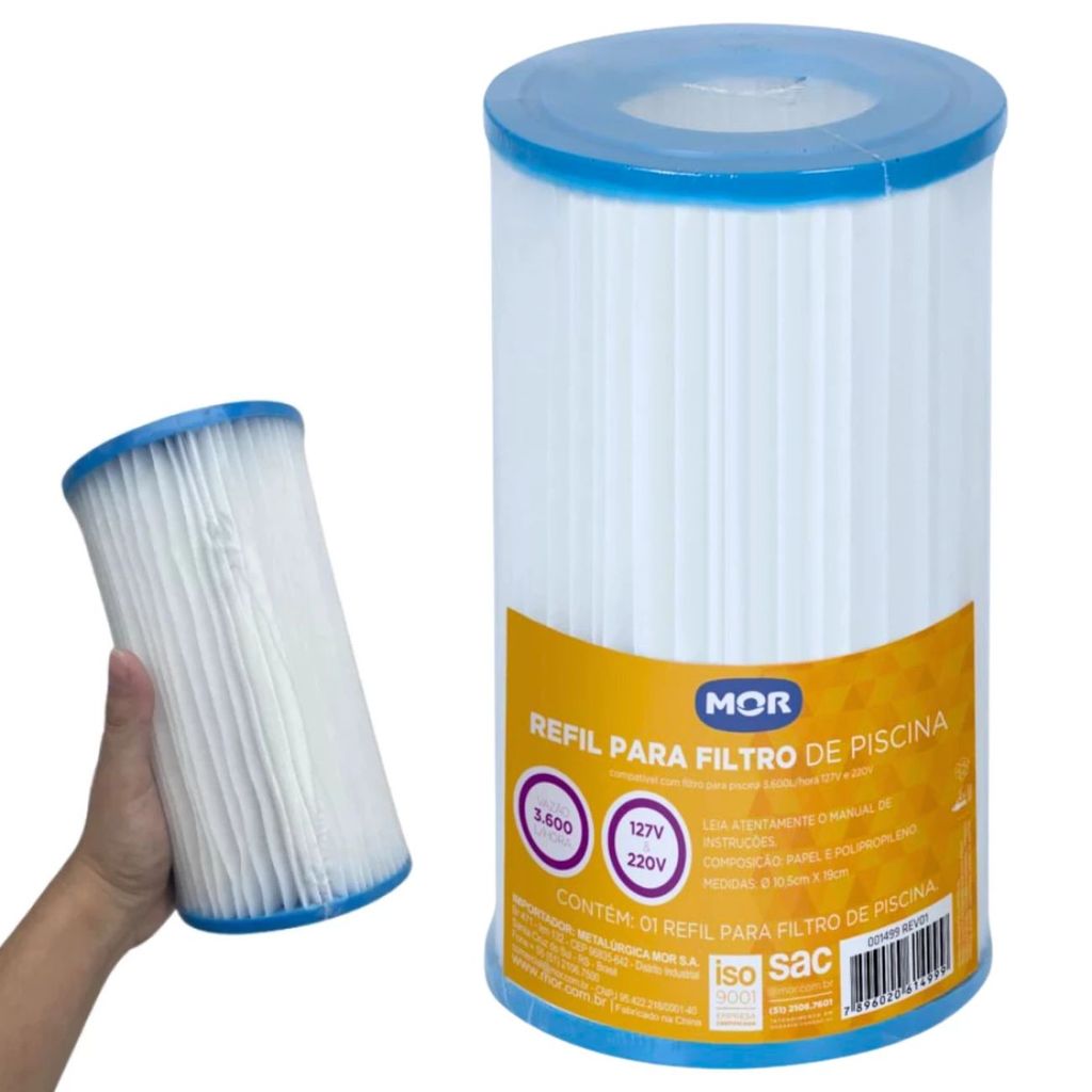 Refil para Bomba Filtrante Mor 3600l/H Compatível 127v e 220v para Piscina