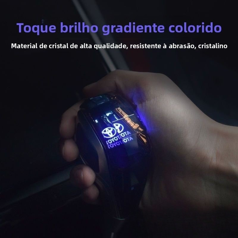 Compatível com Toyota Camry, Corolla, RAV4, Highlander, alavanca de câmbio de cristal luminosa modificada KWG1 JTHN B8F2
