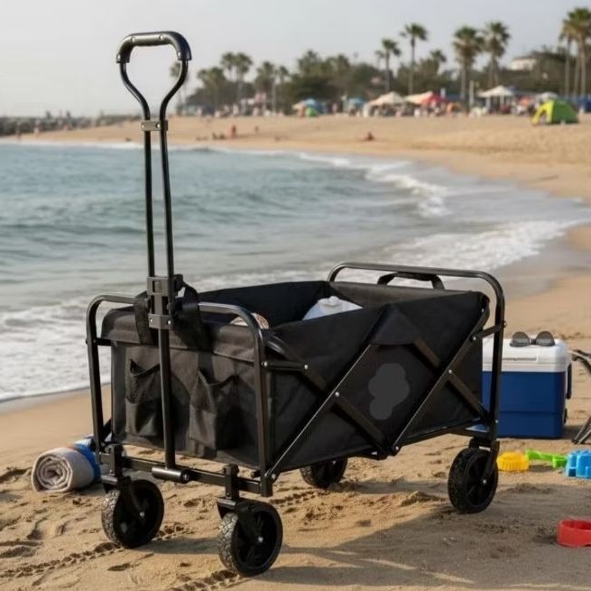 Carrinho carga Multiuso 150kg Porta copos/ dobrável/ ORIGINAL/ camping/ passeio/ viagens /compras/praia/ pet em Oferta na Shopee