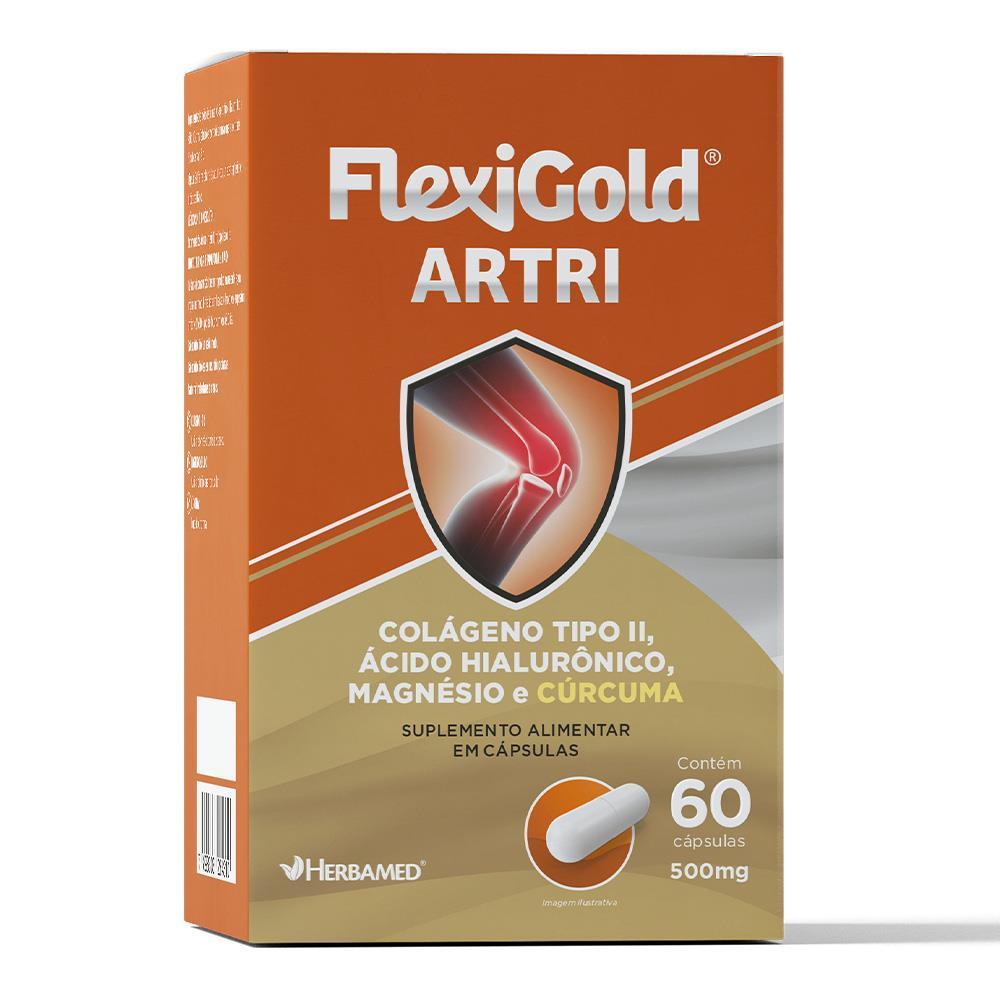 Flexigold Colágeno + Ácido H. + Magnésio + Cúrcuma - 60 Cáps