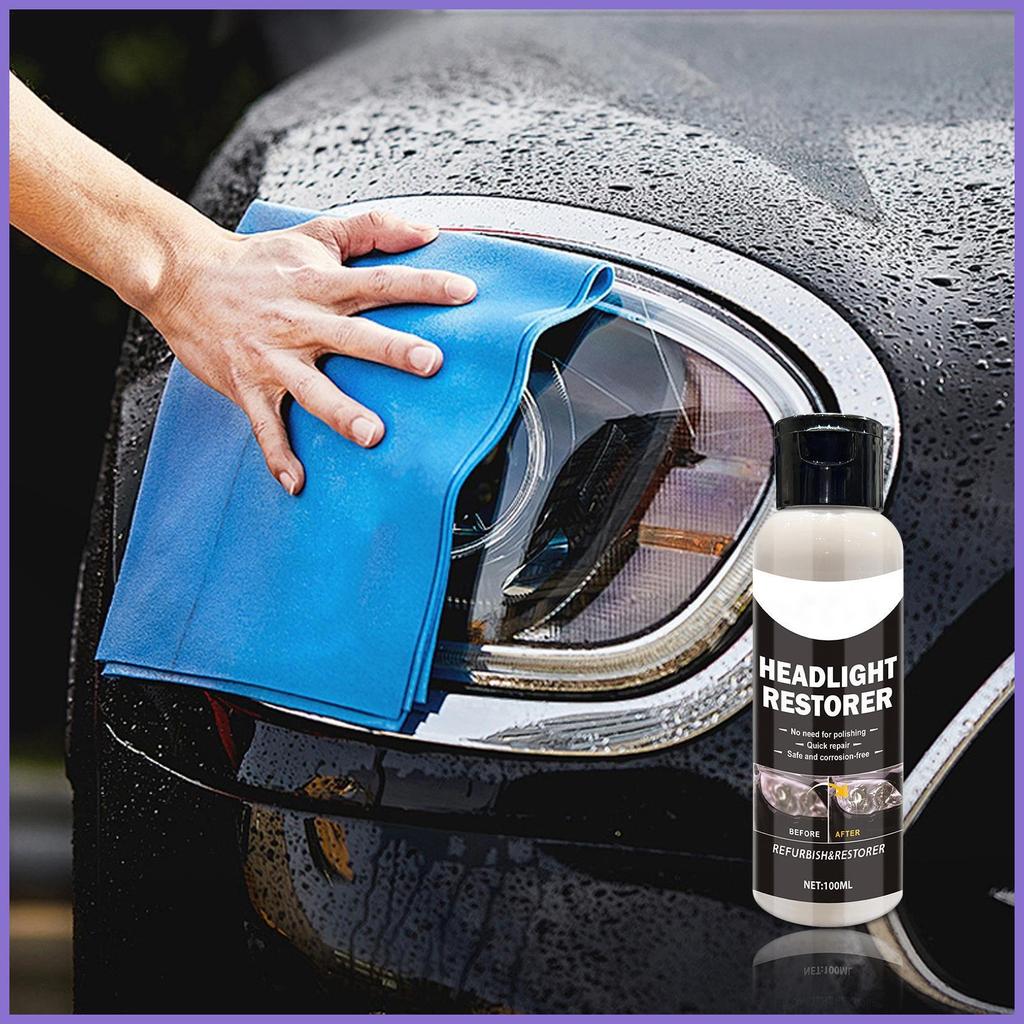Kit De Limpeza De Farol Com Esponja Detalhando Restaurador 100ml Limpador De Amarelecimento Para Caminhão Veículo Automo