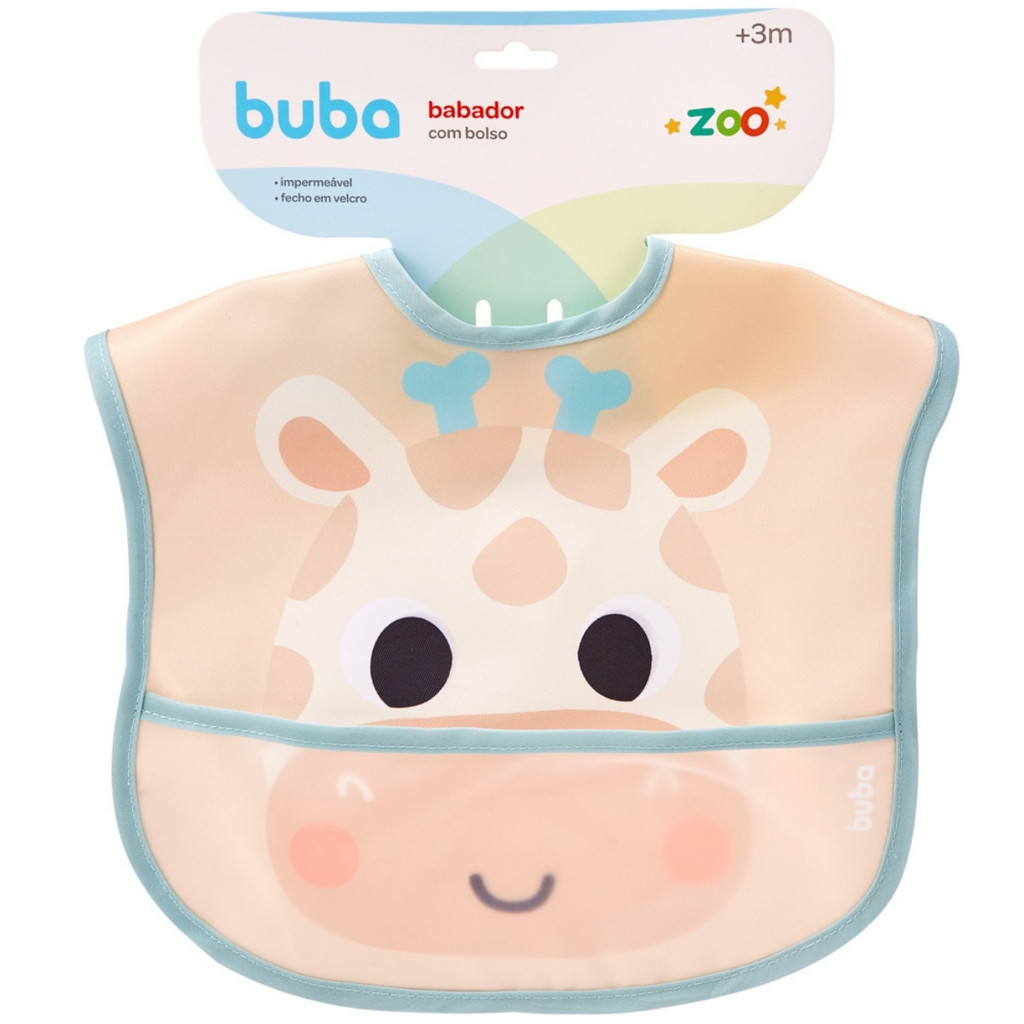 Babador Pega Migalhas Com Bolso Buba Zoo Girafa Infantil 22242 - Buba
