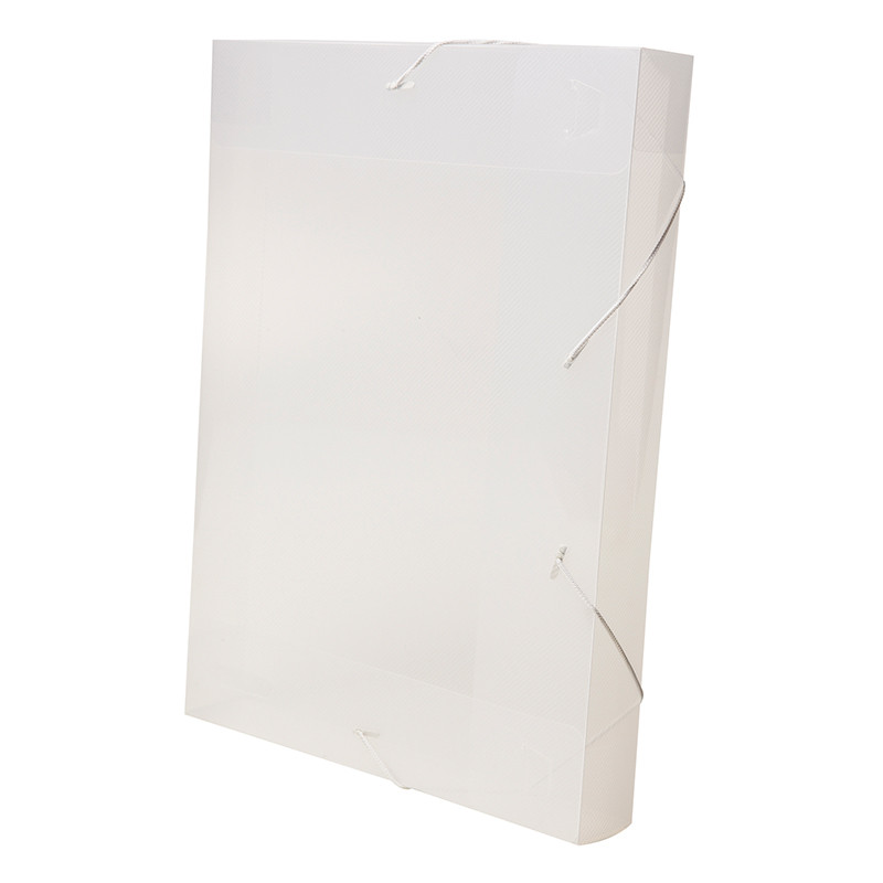 Pasta com aba elástico ofício lombo 55mm Line transparente cristal 0258.H Dello em Oferta na Shopee