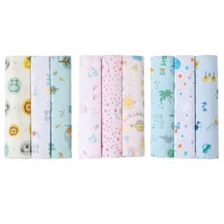 Cueiro de Flanela Estampado Kit com 3 Unidades 100x80 Karinho em Oferta na Shopee