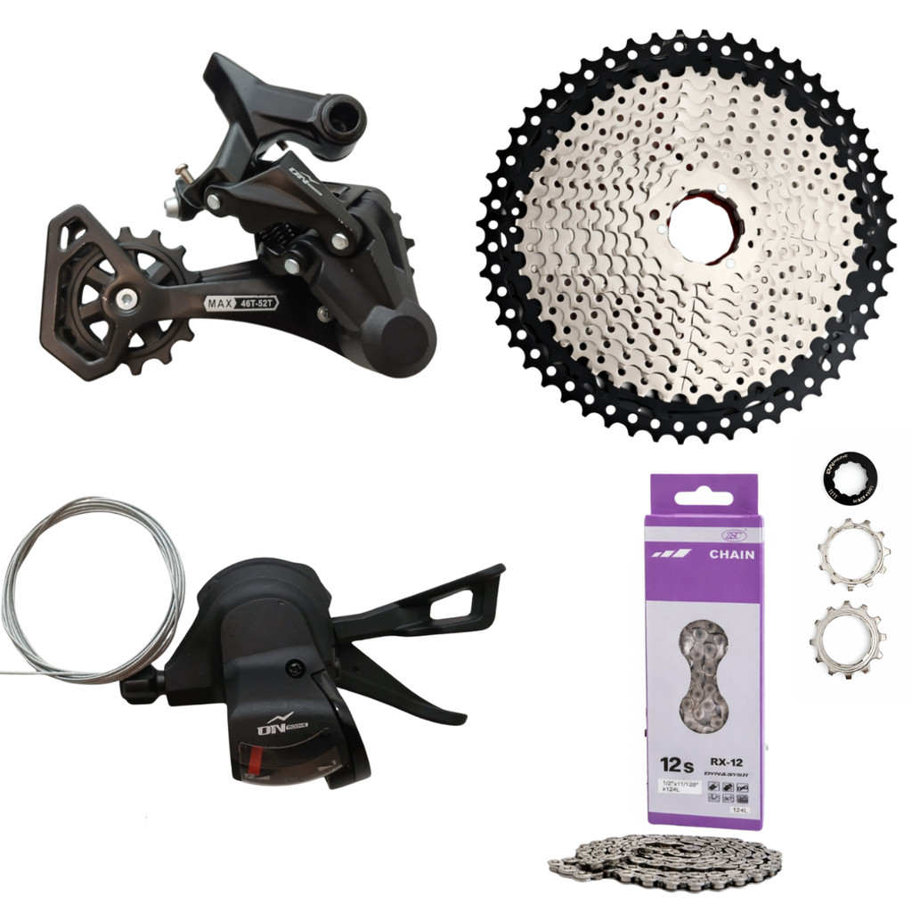 Conjunto de cambio de 12V com Cassete 11-52 Dentes Onmoove com Corrente ZSC 12 Velocidades Fina Indexada em Oferta na Shopee