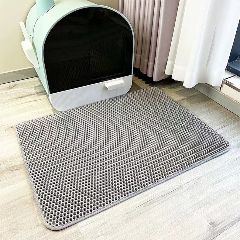 Tapete Higiênico para Gato Dupla Camada em EVA – Coletor de Areia Lavável - Camada Fácil de Limpar em Oferta na Shopee