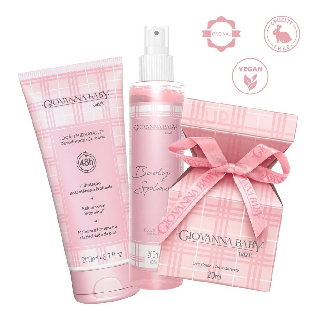 Giovanna Baby Body Splash, Deo Colonia E Loção Hidratante
