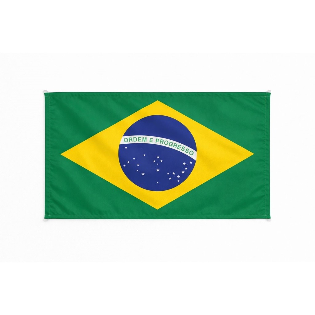 Bandeira Do Brasil Ideal Para Torcida E Eventos Brasil no Coração 1,15 altura/ 1,45 m