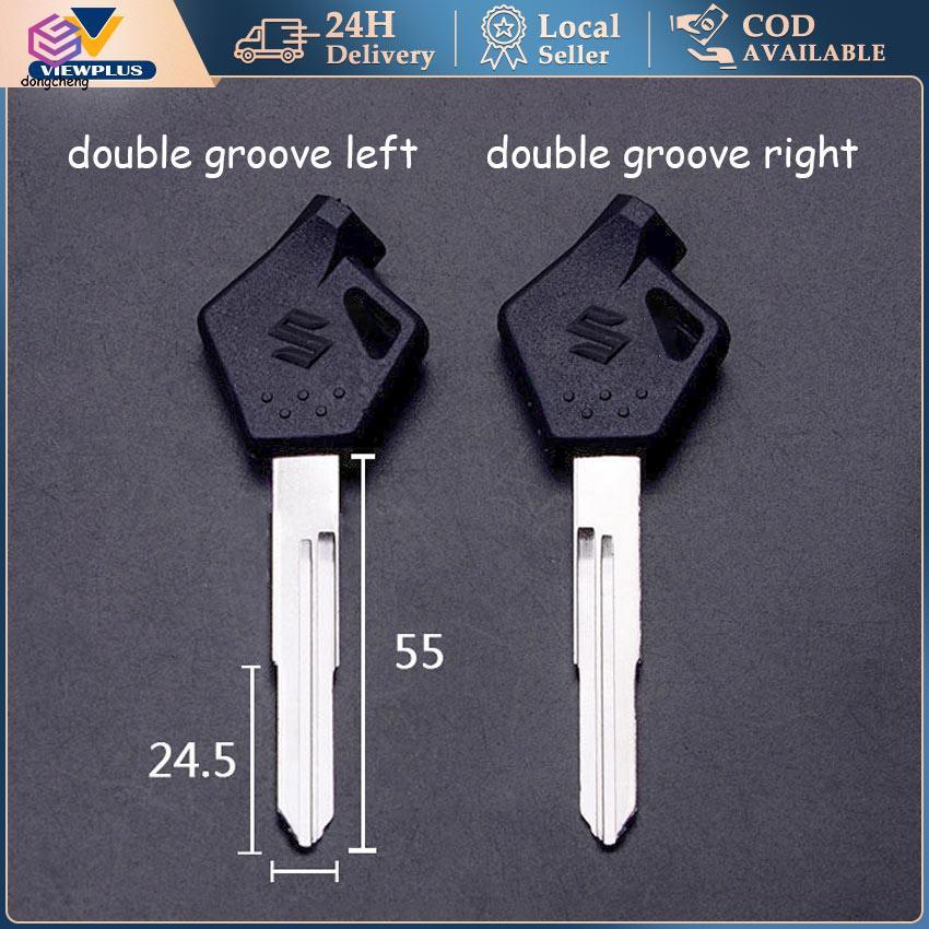 Chave De Substituição De Motocicleta Em Branco-Ímã De Ranhura Esquerda E Direita Sem Cortes Antirroubo Para Suzuki