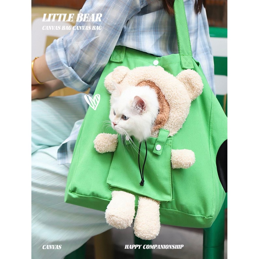 Bolsa transporte aberta para pet - cachorros cães e gatos - Estilo listras