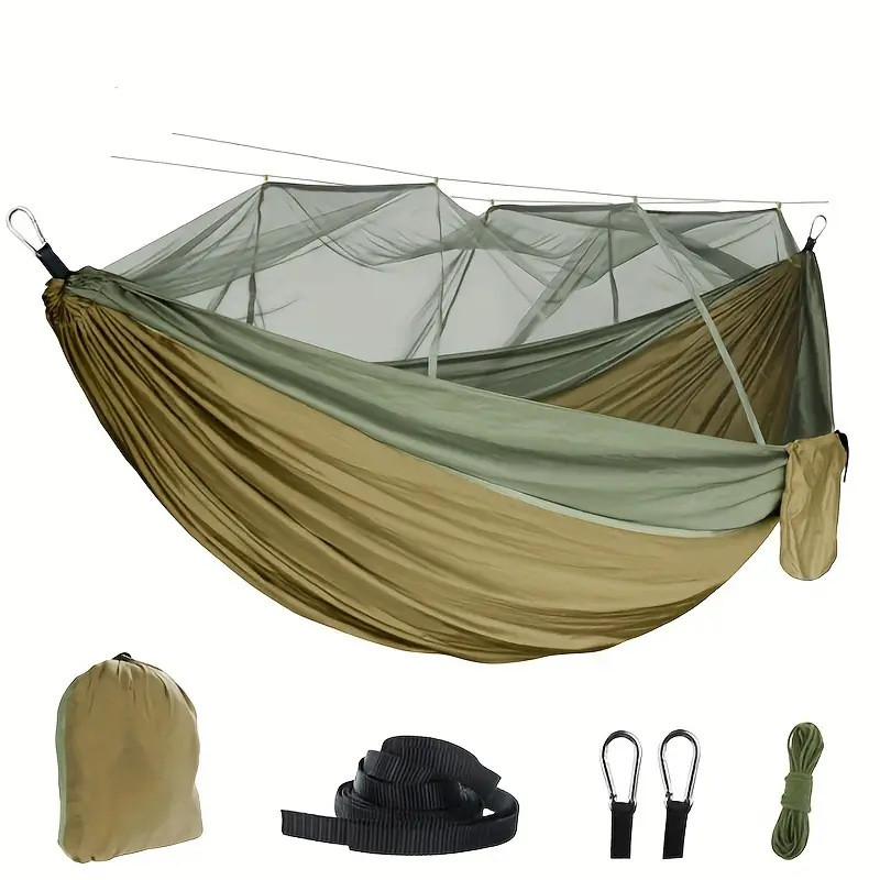 Rede De Dormir Com Portat Camping Mosquiteiro Descanso 300kg em Oferta na Shopee
