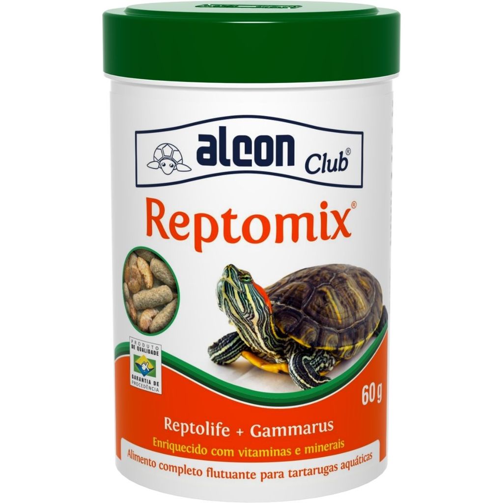 Alcon Club Reptomix Alimento Ração Completo Tartarugas 60G