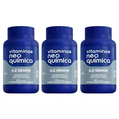 Kit c/3 Vitamina Neo Química A-Z Sênior - 60 Cpr