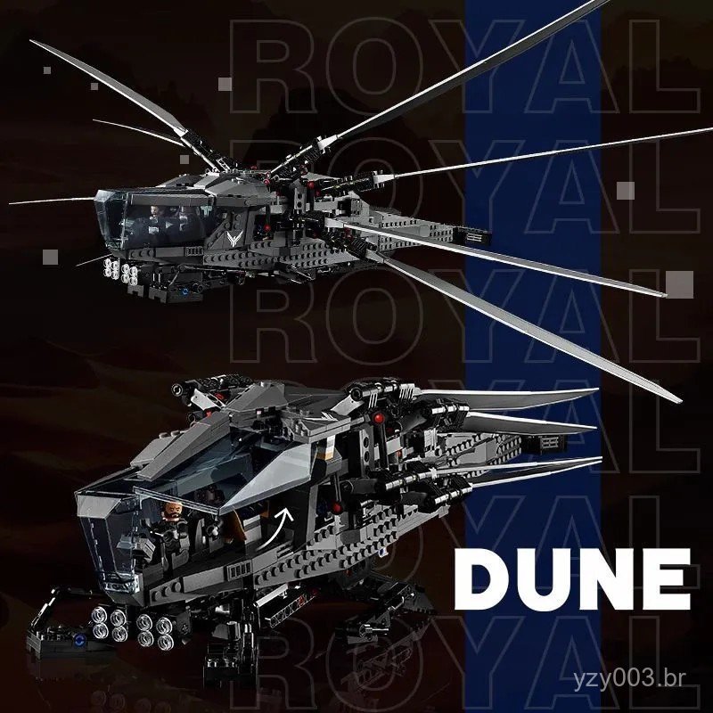 1369 peças compatíveis com Lego 10327 Dune Royal Winger, aeronave espacial, blocos de montar para meninos.