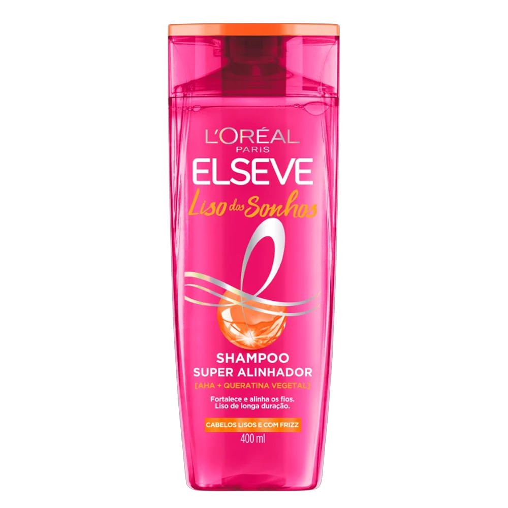 Shampoo Elseve Liso Dos Sonhos Liquid Hair 400ml em Oferta na Shopee