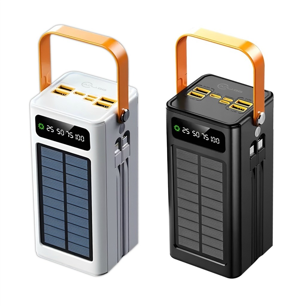 Power Bank Solar 50000mAh Carregador Portátil Grande Capacidade USB com Cabo Universal — foto 2