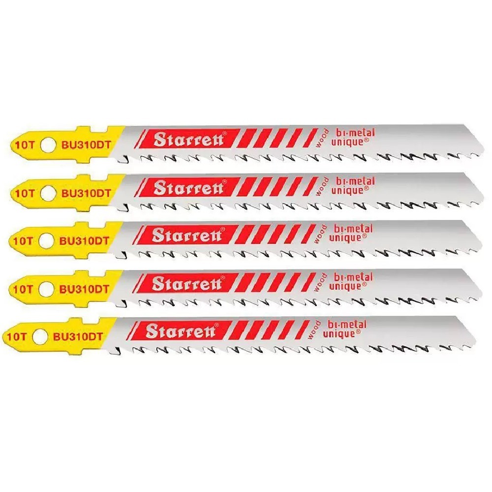 Lâmina serra tico tico 50 mm bimetal para madeira 10 dentes - BU310DT Starrett