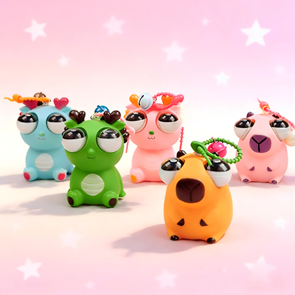 Dragão e Capivara de Brinquedo – Olhos Grandes e Estilo Cartoon super qualidade