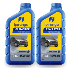 Kit 2 Óleo Motor 15w40 F1 Master Semissintético Ipiranga 1l