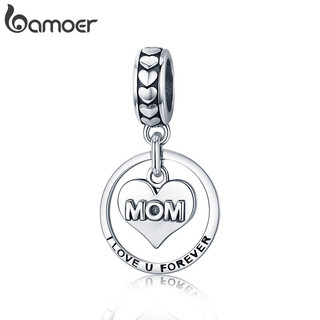 Bamoer Charme Dia Das Mães Alfabeto Rosas Pingente DIY Pulseira Acessórios Para Presentes Femininos