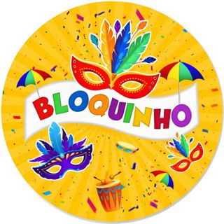 Painel Redondo Tema Carnaval 50cm – Capa em Tecido com Elástico em Oferta na Shopee