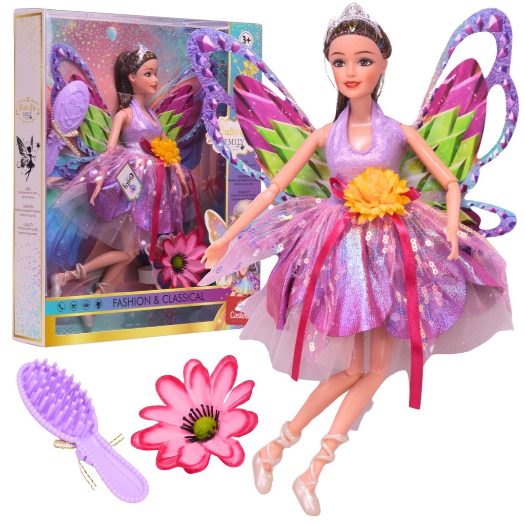 Boneca Articulada Emily Fada Borboleta Fairy Collection - Castela em Oferta na Shopee