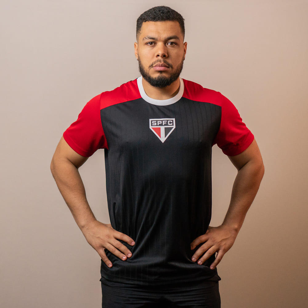 Camiseta São Paulo Heranca Preta em Oferta na Shopee