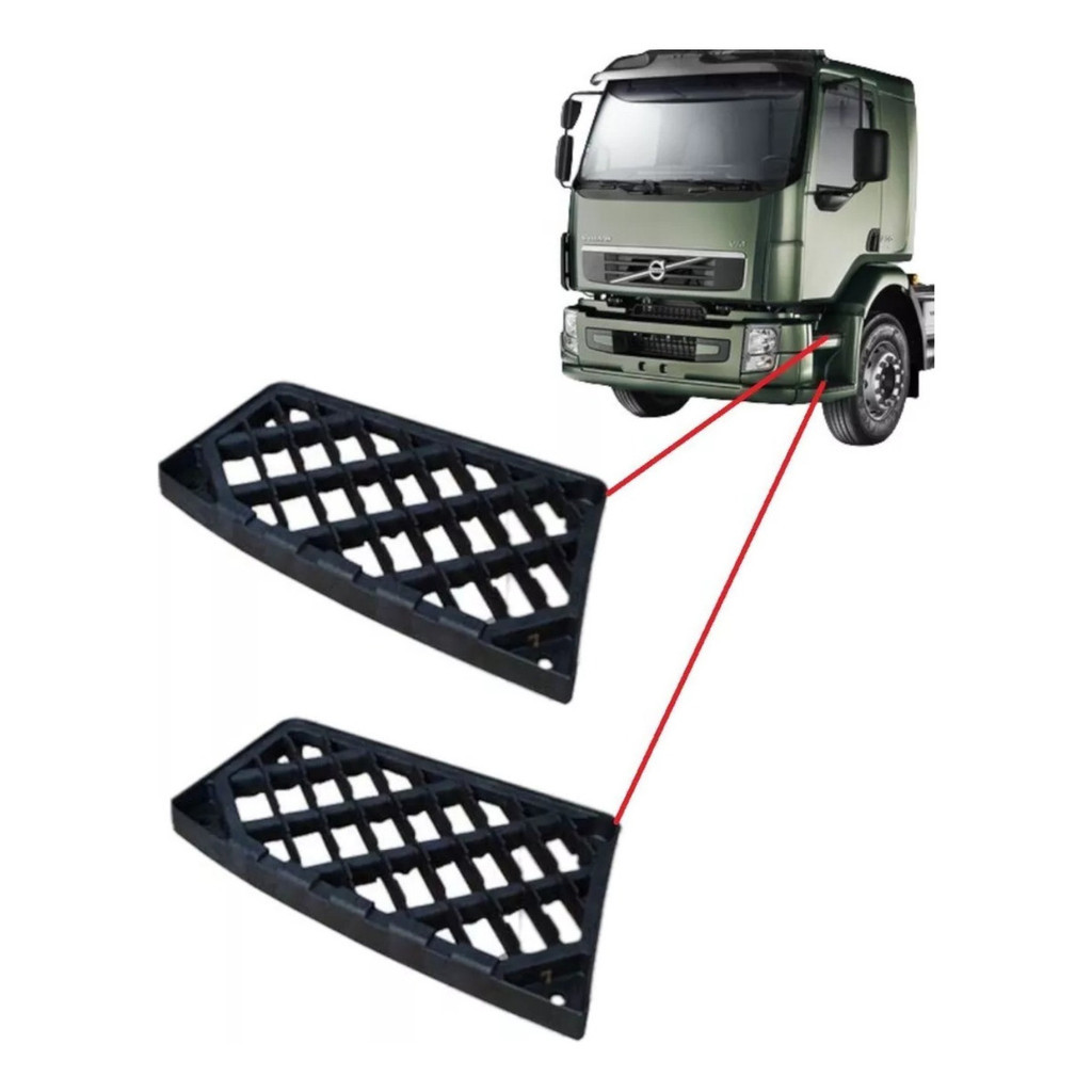 Par Tapete Pisante Estribo Volvo Vm Lado Esquerdo - 20957734