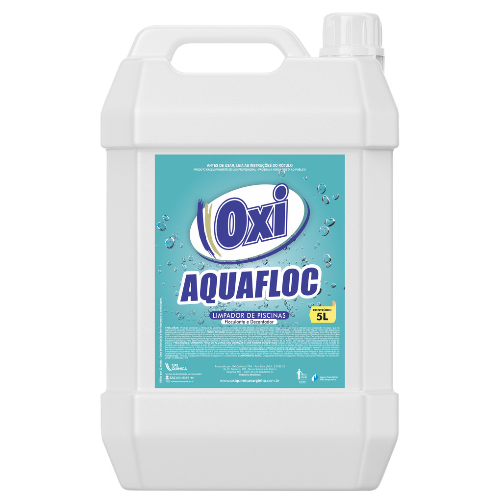 OXI AQUA FLOC – Clarificante e Decantador para Piscinas - 5 Litros em Oferta na Shopee