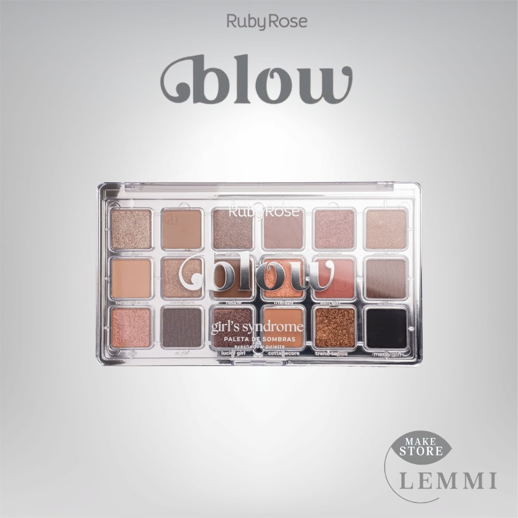 Paleta de Sombras Girl's Syndrome linha Blow - Ruby Rose em Oferta na Shopee