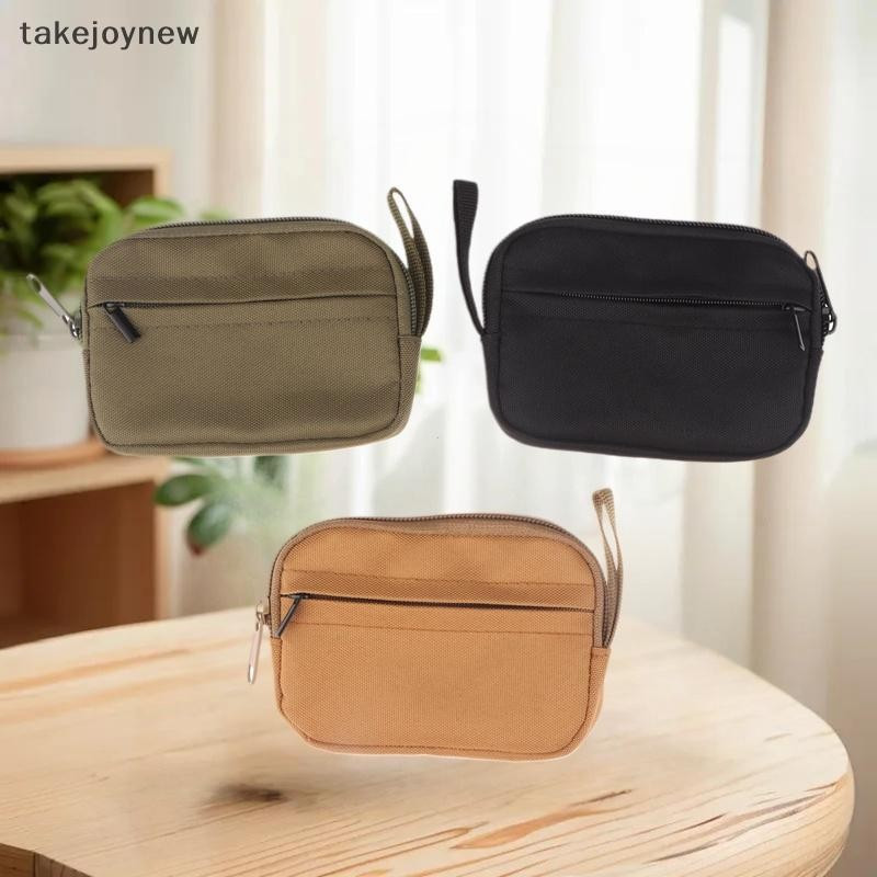 [takejoynewBR] Oxford Pano Homens Carteira Fones De Ouvido Bolsa De Armazenamento Porta Cartão De Crédito Caso Para Meni