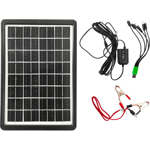 Painel Solar Multifuncional Econômico Portátil Para Camping Preto 16v