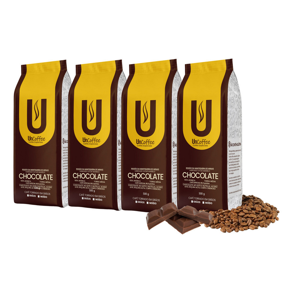 Café Especial Gourmet 100% Arábica UnCoffee 2kg Grãos ou Moído na Hora