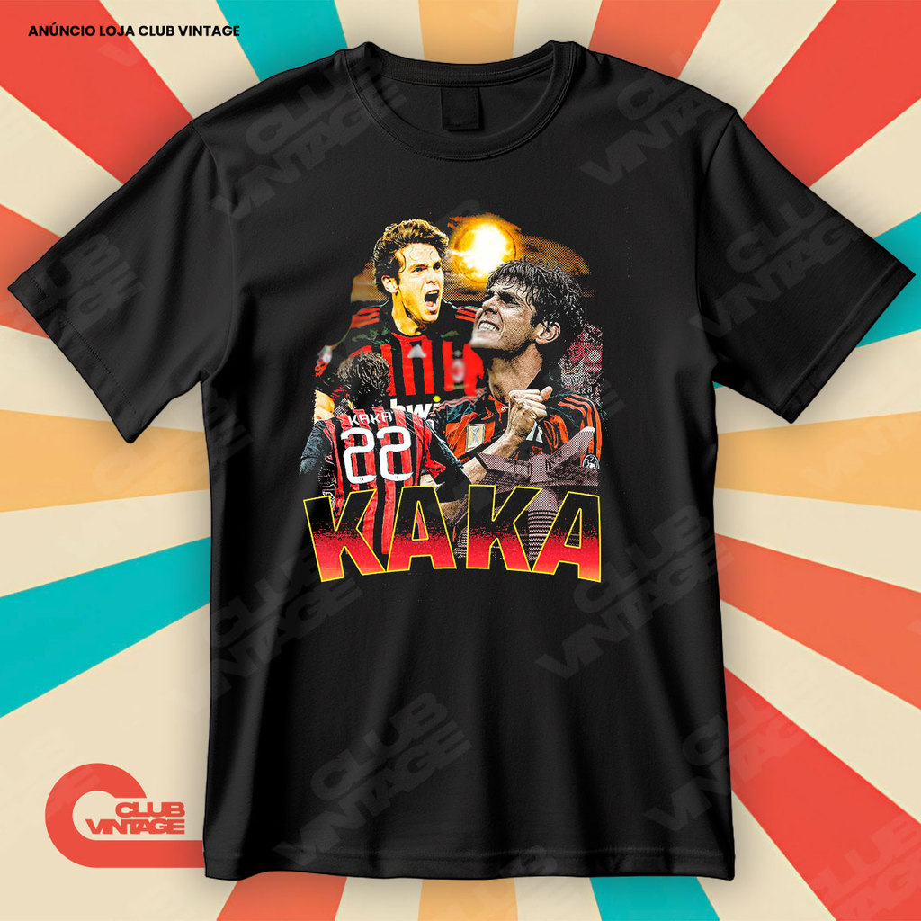Camiseta Kaká Jogador Histórico Lenda Blusa Camisa Futebol 100% Algodão