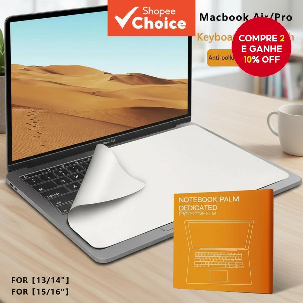 Limpador de Tela e Teclado para Laptops com Revestimento de Microfibra para Mac Notebooks