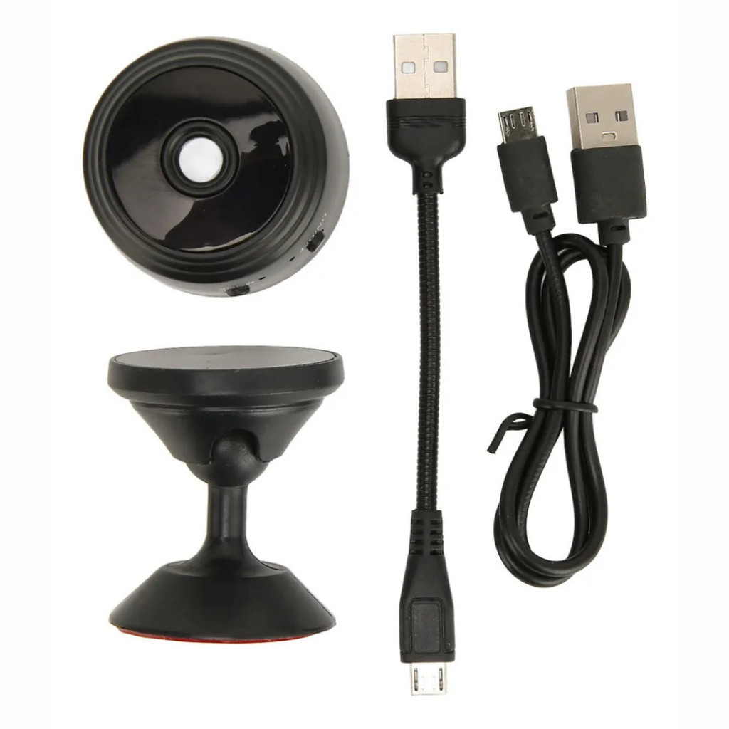 Mini Câmera WiFi 1080p Com Visão Noturna E Ângulo 150°