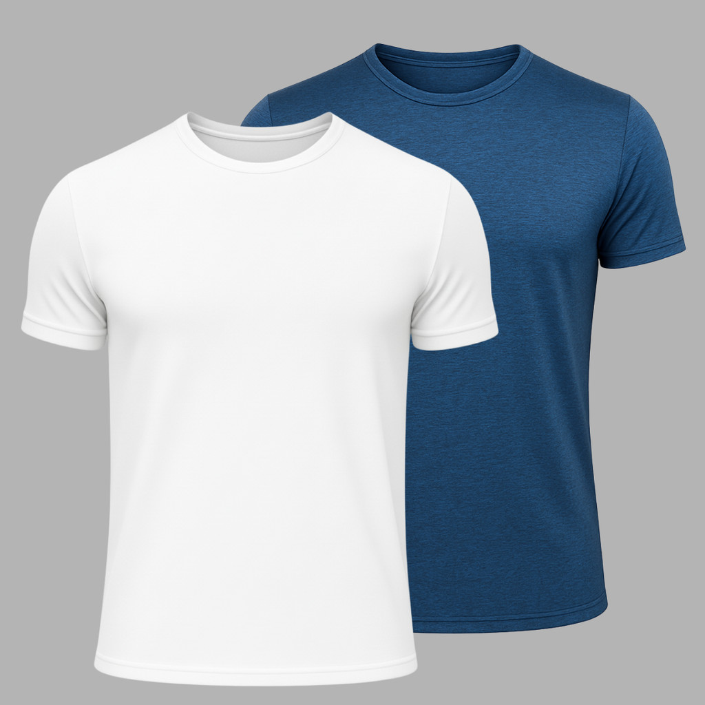 Kit com 2 Camisetas Básicas Masculinas DryFit Academia Fitness