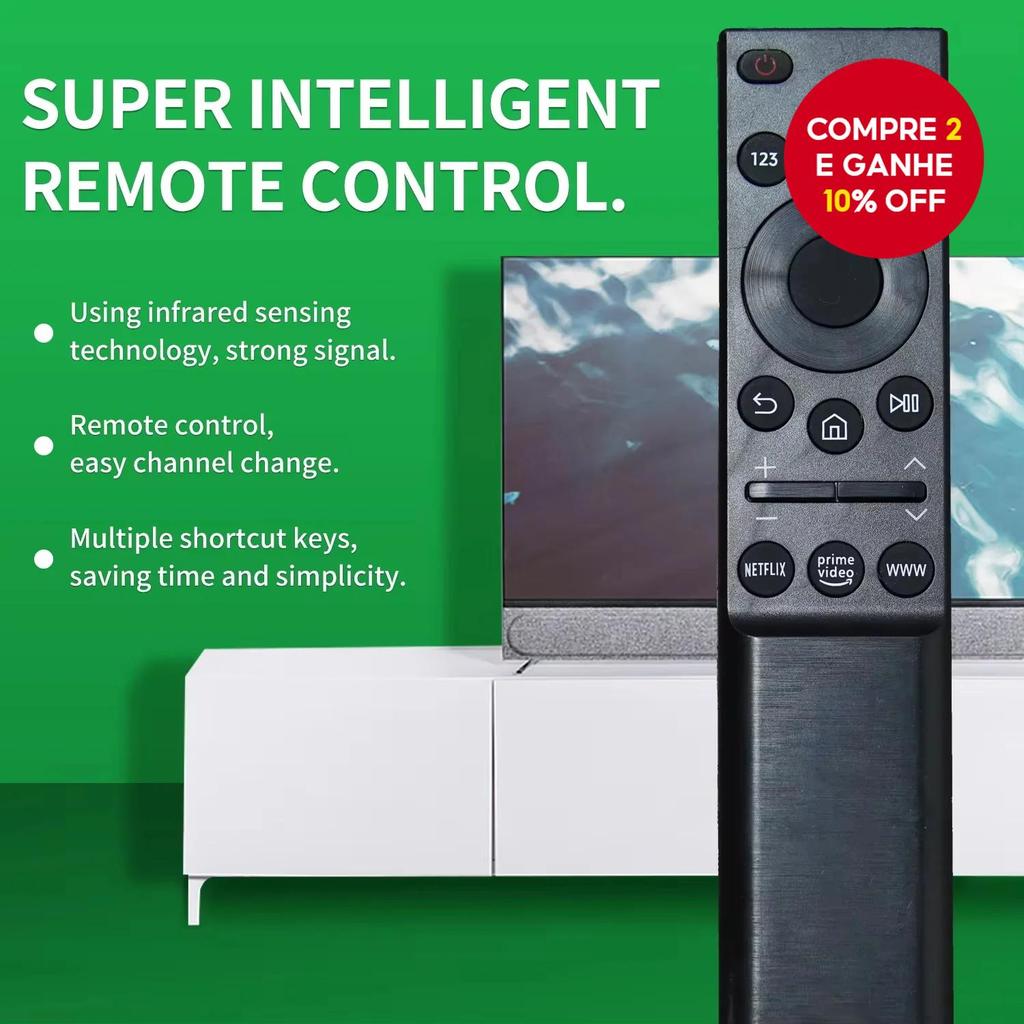  Substituição delicada de textura - Controle remoto substituto BN59-01358D para Samsung Smart 4K TV UA75AU8000