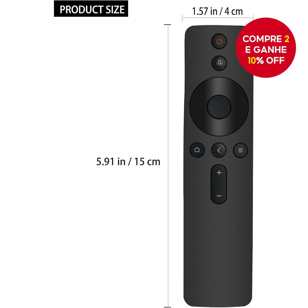 Novo Controle Remoto de Voz para Xiaomi002 para Xiaomi Mi TV-Box 4S (M18S) Mi TV Box 4 Mi Box 3 com MIC