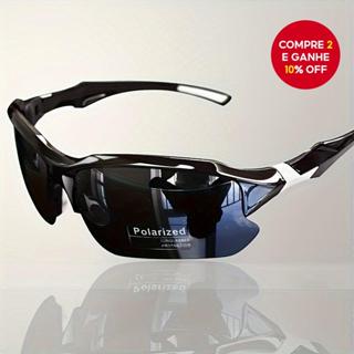 Óculos de sol esportivos polarizados masculinos para ciclismo e pesca, proteção UV, moda. em Oferta na Shopee