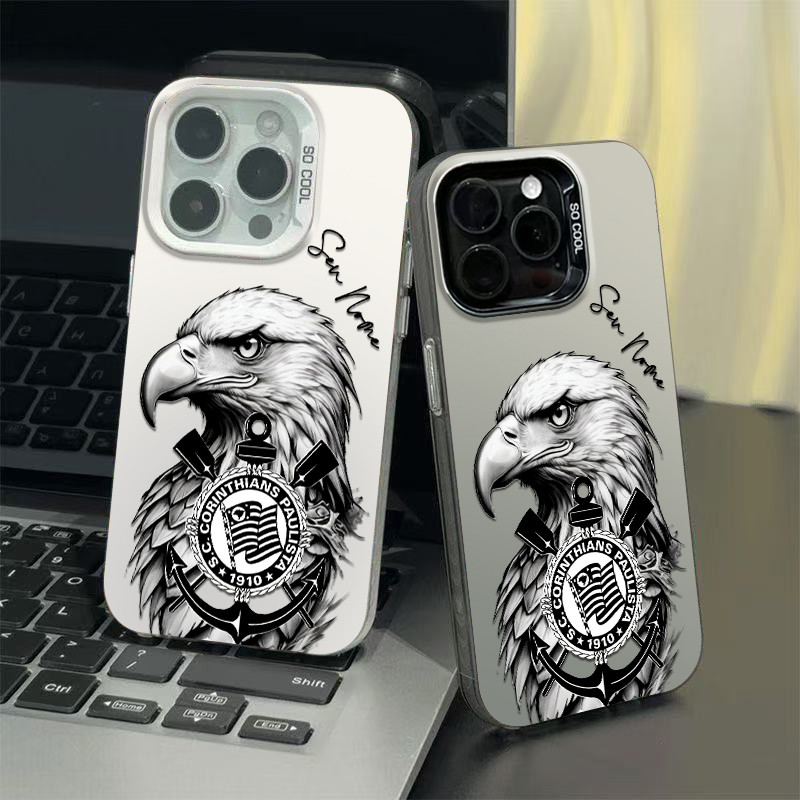 Capinha personalizada corinthians e águia para iPhone 7+8 11 12 13 15 14 16 17 Pro Max Xr Xs Max 7+8 16 Plus capa